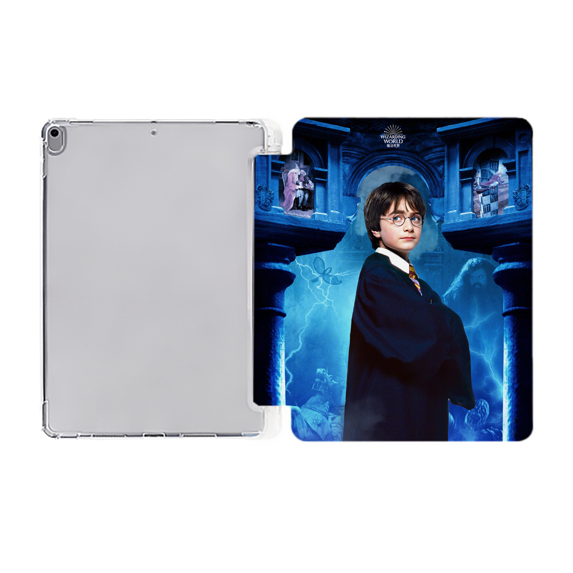 （画像用） Harry Potter ハリー・ポッターシリーズ IPad ケース ペン収納付き 三つ折りスタンド PUレザー×シリコン 対応機種9.5/10.5/10.9インチ